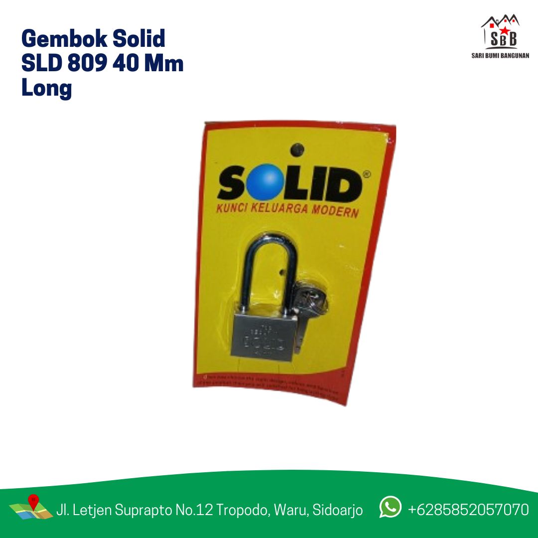 Gembok Solid SLD 809 40 Mm Long